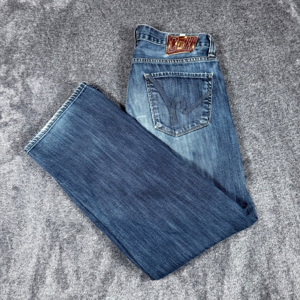 Citizens of Humanity Evans Relaxed Straight Leg Jeans Blue Mens 34x31 USA Made